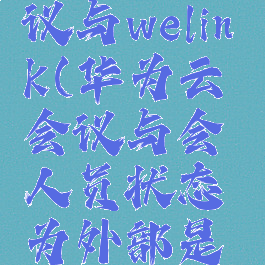 华为云会议与welink(华为云会议与会人员状态为外部是什么意思)