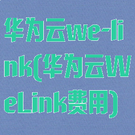 华为云we-link(华为云WeLink费用)
