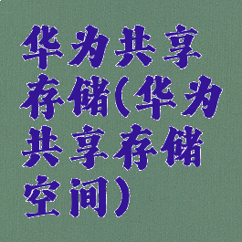 华为共享存储(华为共享存储空间)