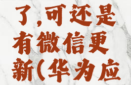 华为应用市场关闭自动更新了,可还是有微信更新(华为应用市场关闭闲时自动更新)