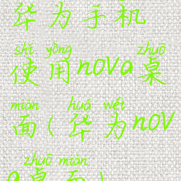 华为手机使用nova桌面(华为nova桌面)