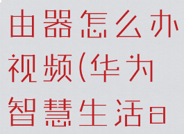 华为智慧生活搜不到路由器怎么办视频(华为智慧生活app搜索不到路由器)