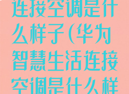 华为智慧生活连接空调是什么样子(华为智慧生活连接空调是什么样子的)