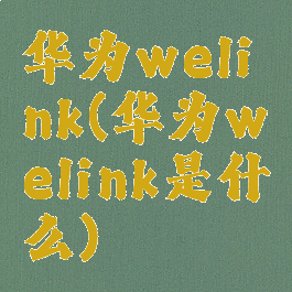 华为welink(华为welink是什么)