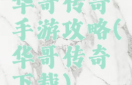 华哥传奇手游攻略(华哥传奇下载)