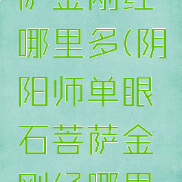单眼石菩萨金刚经哪里多(阴阳师单眼石菩萨金刚经哪里多)