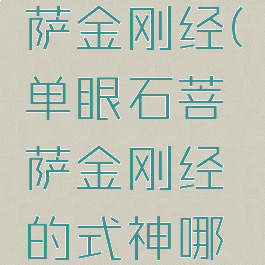 单眼石菩萨金刚经(单眼石菩萨金刚经的式神哪里多)