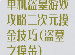 单机盗墓游戏攻略二次元摸金技巧(盗墓之摸金)