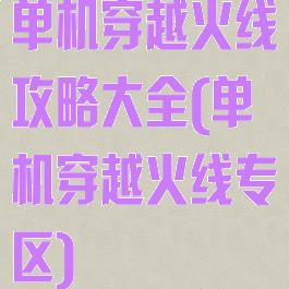 单机穿越火线攻略大全(单机穿越火线专区)