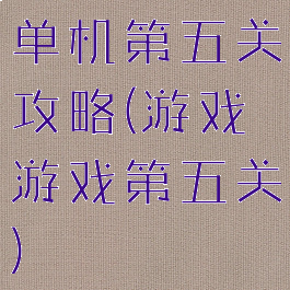 单机第五关攻略(游戏游戏第五关)