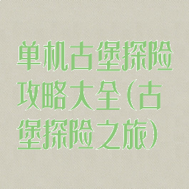 单机古堡探险攻略大全(古堡探险之旅)