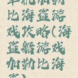 单机加勒比海盗游戏攻略(海盗船游戏加勒比海盗)