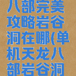 单机天龙八部完美攻略岩谷洞在哪(单机天龙八部岩谷洞在哪里)