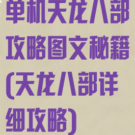单机天龙八部攻略图文秘籍(天龙八部详细攻略)