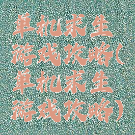 单机求生游戏攻略(单机求生游戏攻略)