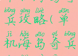 单机海岛奇兵攻略(单机海岛奇兵攻略最新)