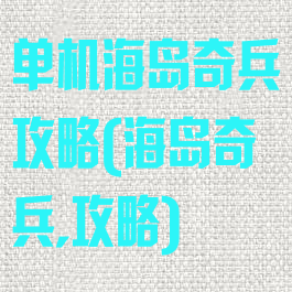 单机海岛奇兵攻略(海岛奇兵,攻略)