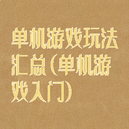 单机游戏玩法汇总(单机游戏入门)