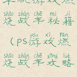 单机游戏燃烧战车秘籍(ps游戏燃烧战车攻略)