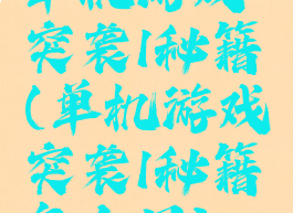 单机游戏突袭1秘籍(单机游戏突袭1秘籍怎么用)