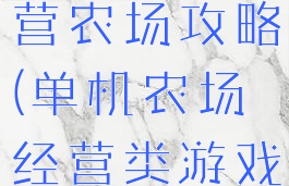 单机游戏经营农场攻略(单机农场经营类游戏)