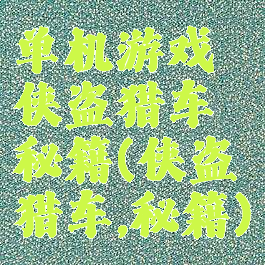 单机游戏侠盗猎车秘籍(侠盗猎车,秘籍)