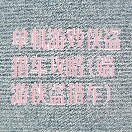 单机游戏侠盗猎车攻略(端游侠盗猎车)