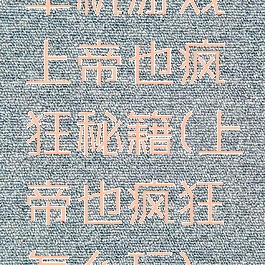 单机游戏上帝也疯狂秘籍(上帝也疯狂怎么玩)