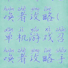 单机游戏召唤者攻略(单机游戏召唤者攻略手机版)