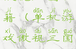 单机游戏傲视三国秘籍(单机游戏傲视三国秘籍怎么用)