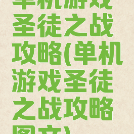 单机游戏圣徒之战攻略(单机游戏圣徒之战攻略图文)