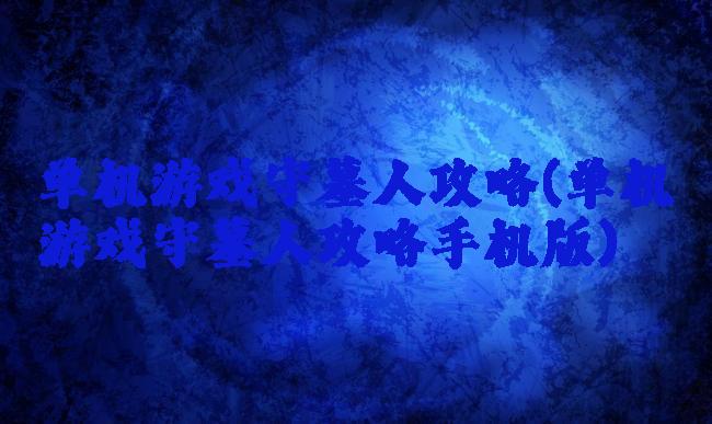 单机游戏守墓人攻略(单机游戏守墓人攻略手机版)