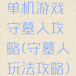 单机游戏守墓人攻略(守墓人玩法攻略)