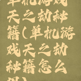 单机游戏天之劫秘籍(单机游戏天之劫秘籍怎么用)
