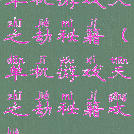 单机游戏天之劫秘籍(单机游戏天之劫秘籍攻略)