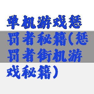 单机游戏惩罚者秘籍(惩罚者街机游戏秘籍)