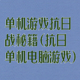 单机游戏抗日战秘籍(抗日单机电脑游戏)