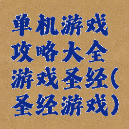 单机游戏攻略大全游戏圣经(圣经游戏)