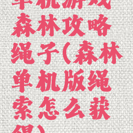 单机游戏森林攻略绳子(森林单机版绳索怎么获得)