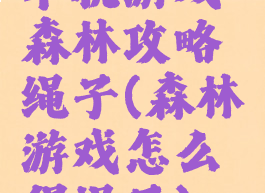 单机游戏森林攻略绳子(森林游戏怎么得绳子)