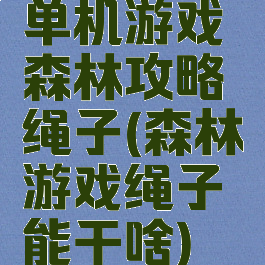 单机游戏森林攻略绳子(森林游戏绳子能干啥)