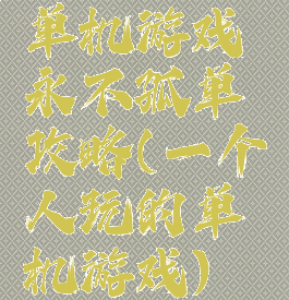 单机游戏永不孤单攻略(一个人玩的单机游戏)