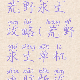 单机游戏荒野求生攻略(荒野求生单机电脑版攻略)