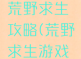单机游戏荒野求生攻略(荒野求生游戏生存攻略)