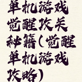 单机游戏觉醒攻关秘籍(觉醒单机游戏攻略)