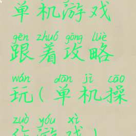 单机游戏跟着攻略玩(单机操作游戏)