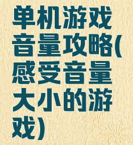 单机游戏音量攻略(感受音量大小的游戏)