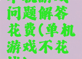 单机游戏问题解答花费(单机游戏不花钱)