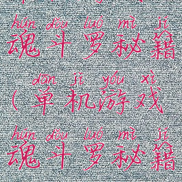 单机游戏魂斗罗秘籍(单机游戏魂斗罗秘籍大全)