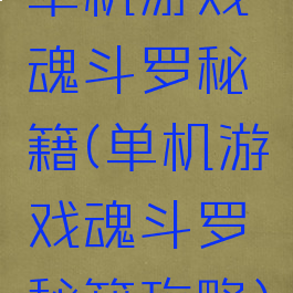 单机游戏魂斗罗秘籍(单机游戏魂斗罗秘籍攻略)